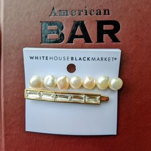 Glamorous Hair Clips from WHBM, pearl & crystal